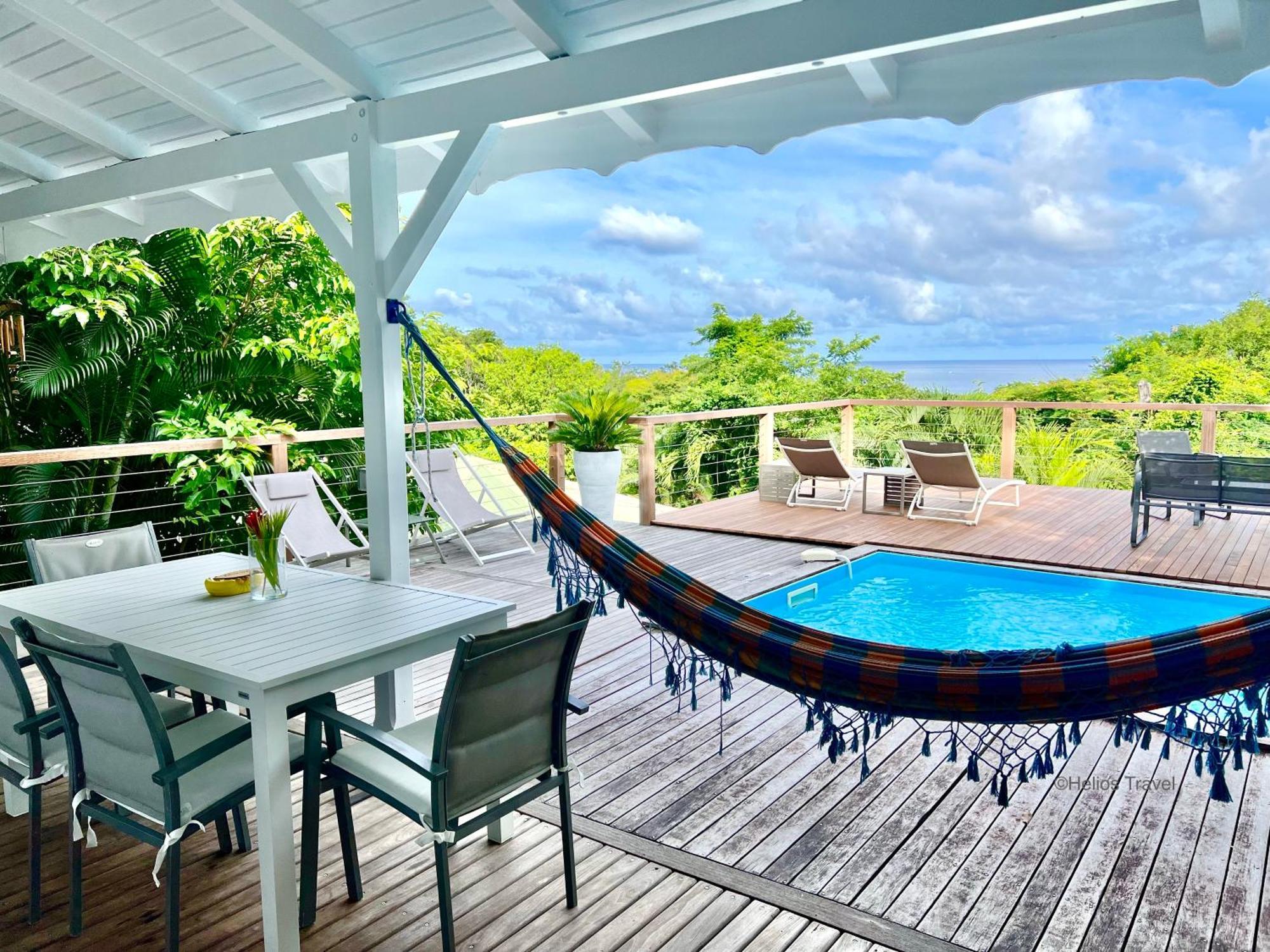 Case Coco Pointe Batterie. Piscine, Vue Mer, 4 P. Deshaies Bagian luar foto