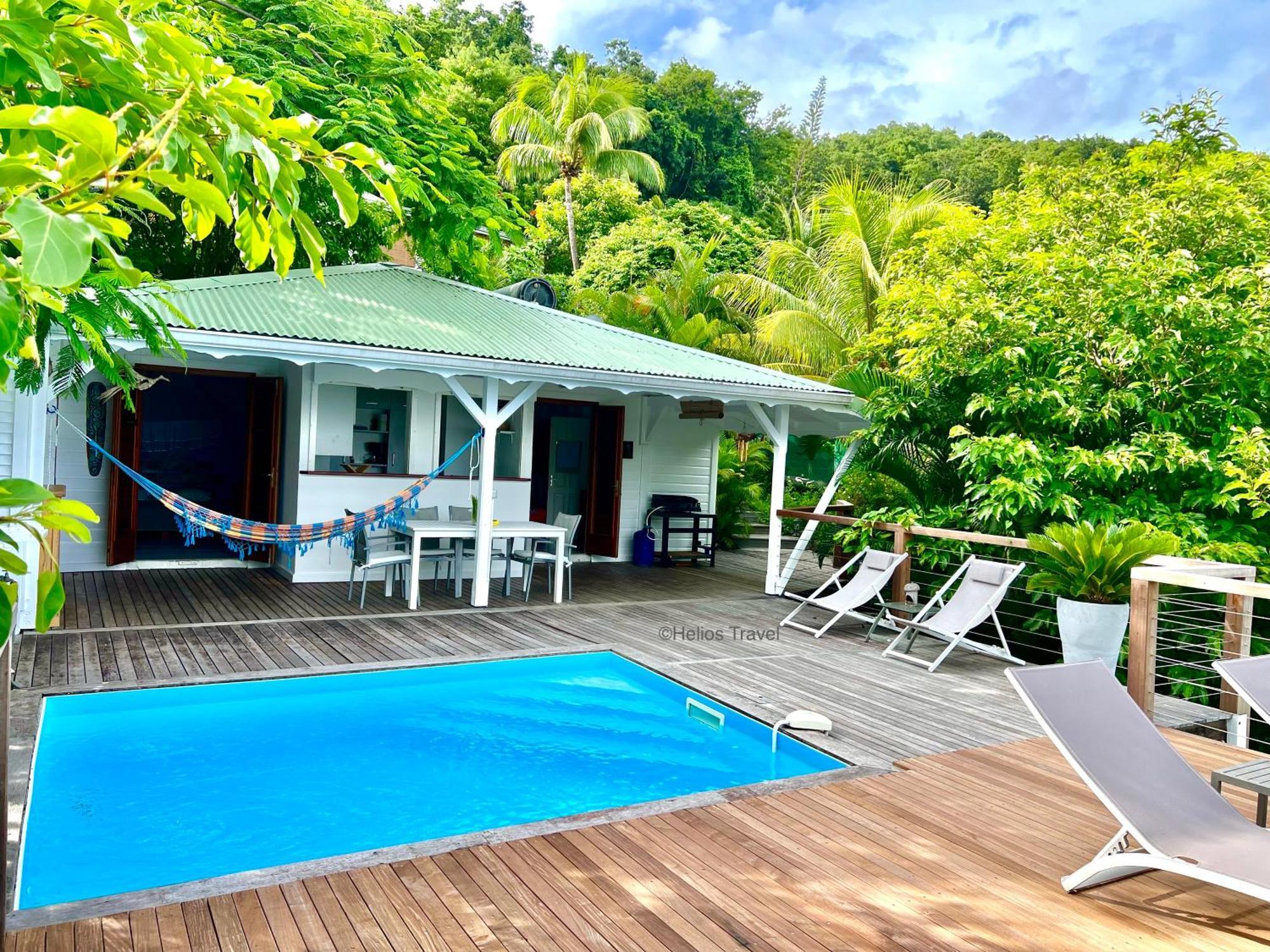 Case Coco Pointe Batterie. Piscine, Vue Mer, 4 P. Deshaies Bagian luar foto